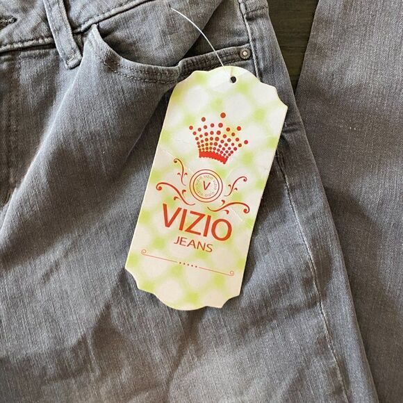Vizio Women's Stretch Skinny Fit Denim Jeans High Rise Gray Size 5 NWT - Picture 2 of 8